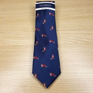 CLUB ROOM Mens Neck Tie Navy Blue Fox Classic Pointed